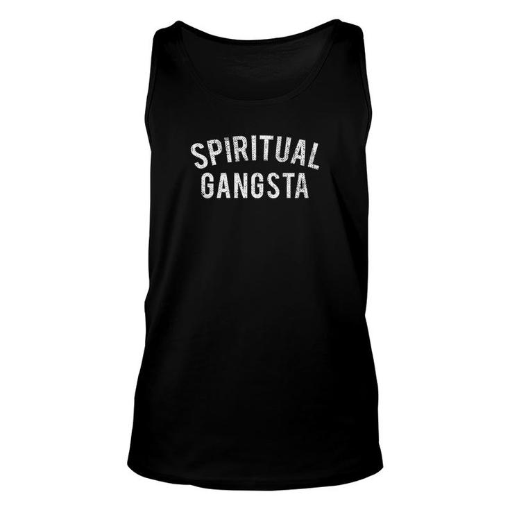 Funny Yoga Gift Spiritual Gangsta Unisex Tank Top