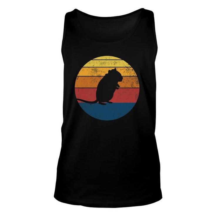Gerbil Vintage Retro Gerbil Silhouette Unisex Tank Top