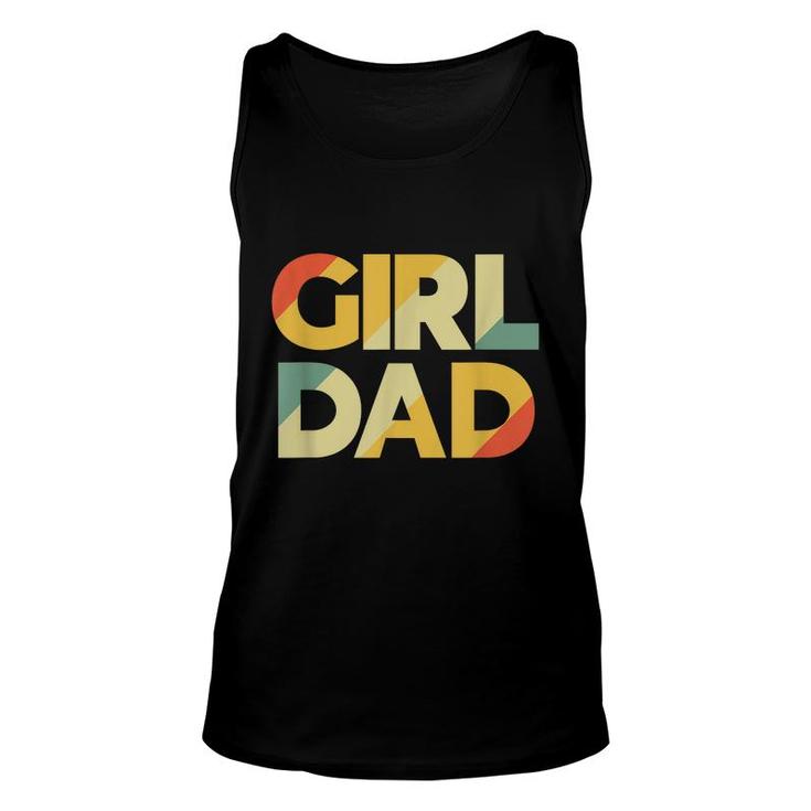 Girl Dad Vintage Daddy Fathers Day Daughter Bady Girl Dad  Unisex Tank Top