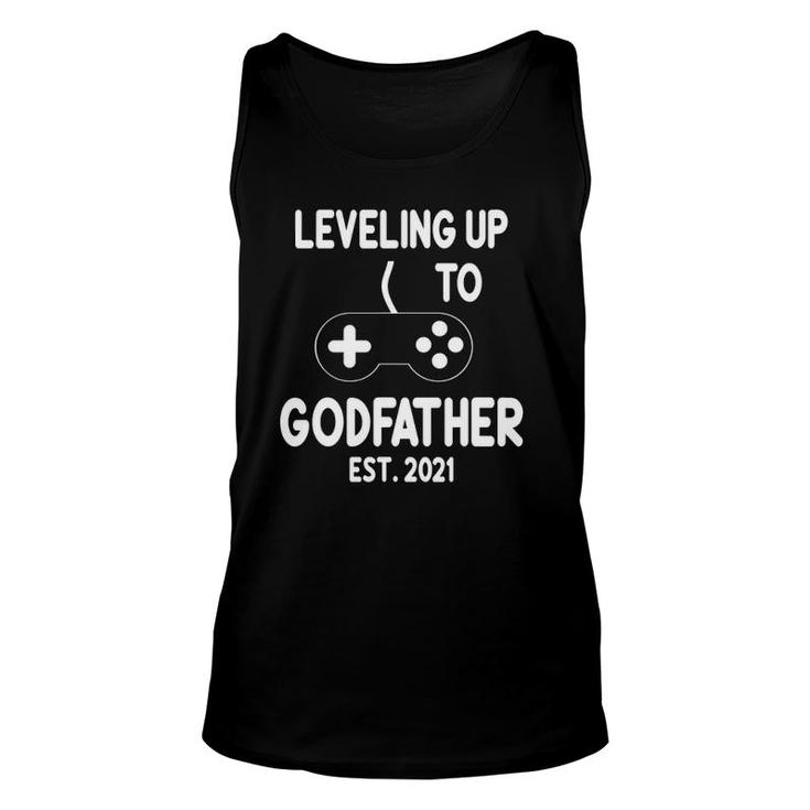 Godfather Proposal Gift 2021 Leveling Up Video Game Lovers Unisex Tank Top