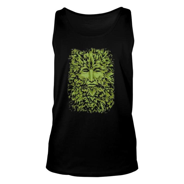 Green Man Design For Witches Wiccans And Pagans  Unisex Tank Top