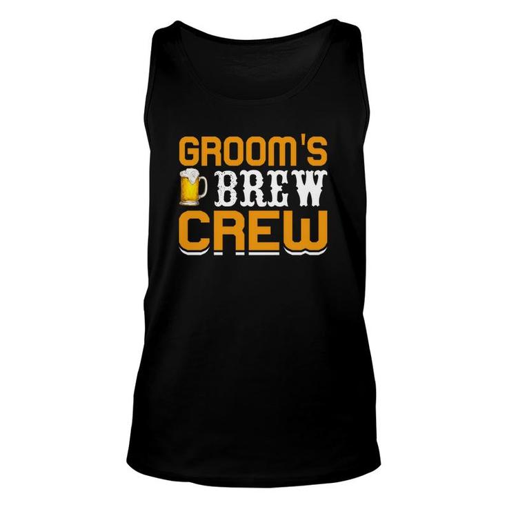 Groom Bachelor Party Grooms Brew Crew Unisex Tank Top