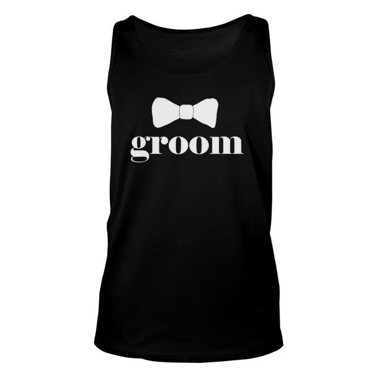 Mens Groom Bow Tie Bachelor Party Outfit Cool Wedding Tank Top