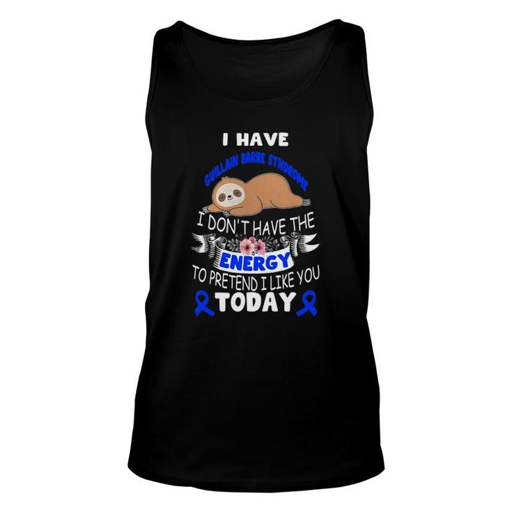 Guillain Barre Syndrome Sloth Awareness Warrior Unisex Tank Top