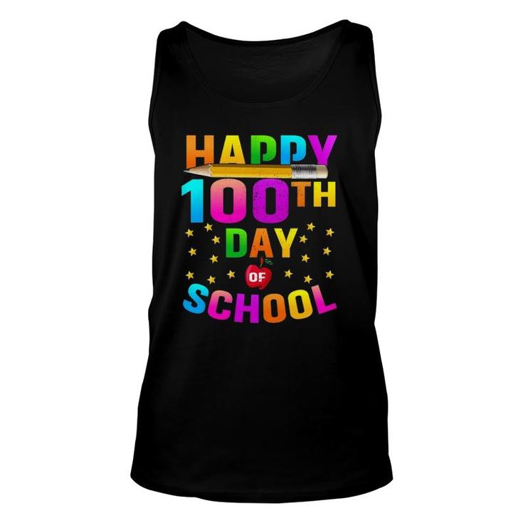 Happy 100 Days Of School Teacher Student 100Th Day Unisex Tank Top