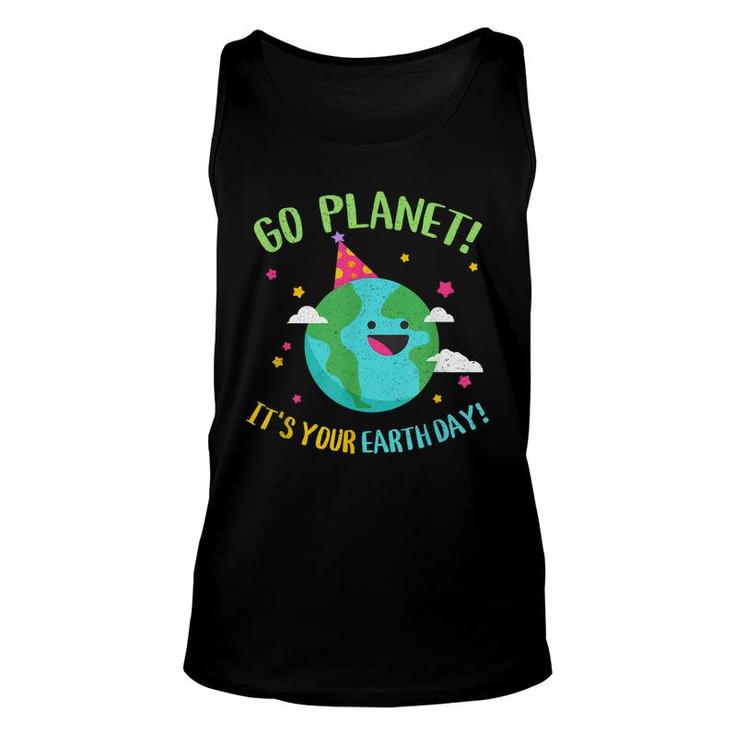 Happy Earth Day Go Planet Funny Science Teacher Recycle  Unisex Tank Top
