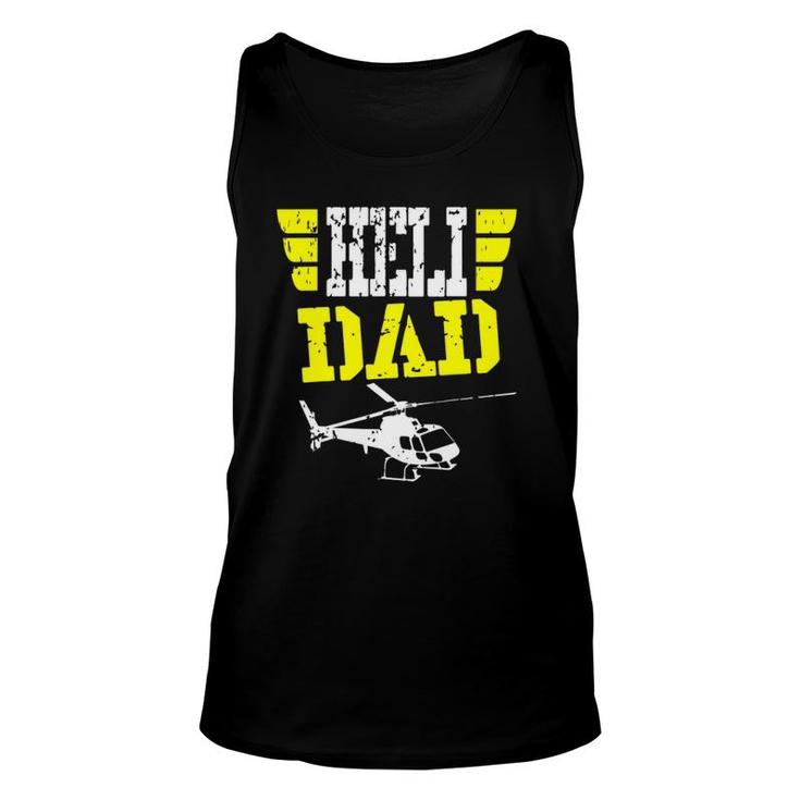 Helicopter Pilot Dad Funny Fathers Day Gift Husband Unisex Tank Top