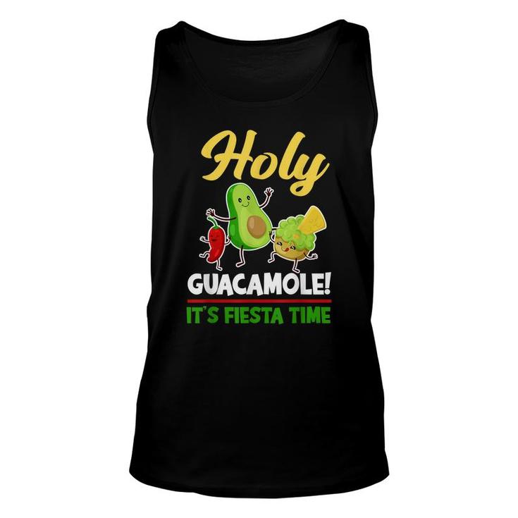 Holy Guacamole Its Fiesta Time Funny Avocado Cinco De Mayo  Unisex Tank Top