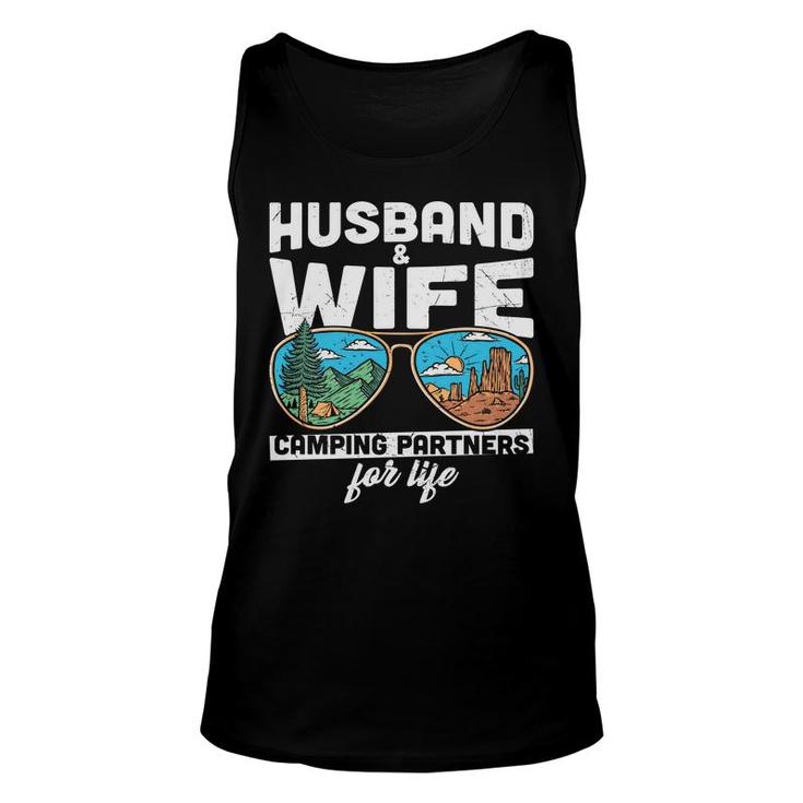 Husband Wife Camping Partners For Life Design New Unisex Tank Top