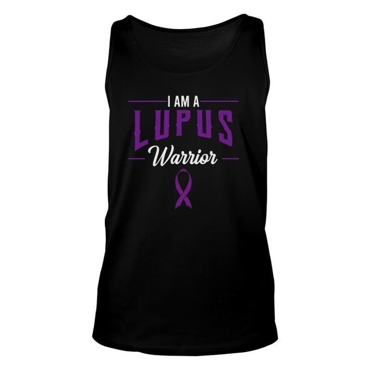 I Am A Lupus Warrior Purple Awareness Ribbon Unisex Tank Top