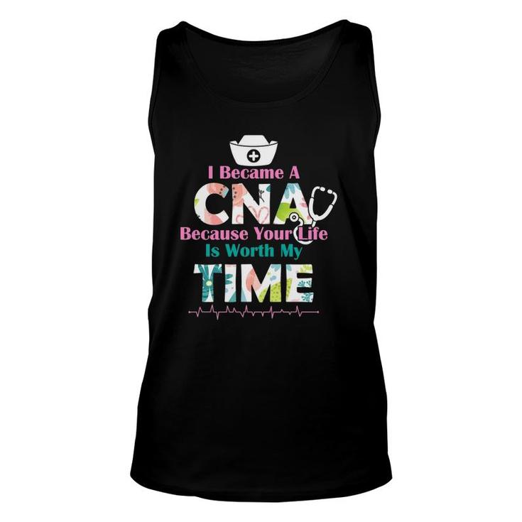 I Became A Cna Proud Nurse Nursing Saying Quote Gift Unisex Tank Top
