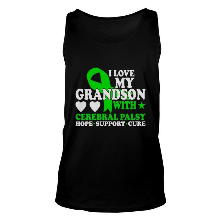I Love My Grandson With Fight Cerebral Palsy Awareness Unisex Tank Top