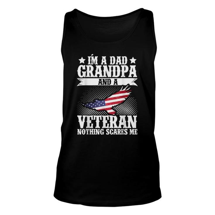 Im A Dad Grandpa And A Veteran Us Flag Veterans Day  Unisex Tank Top