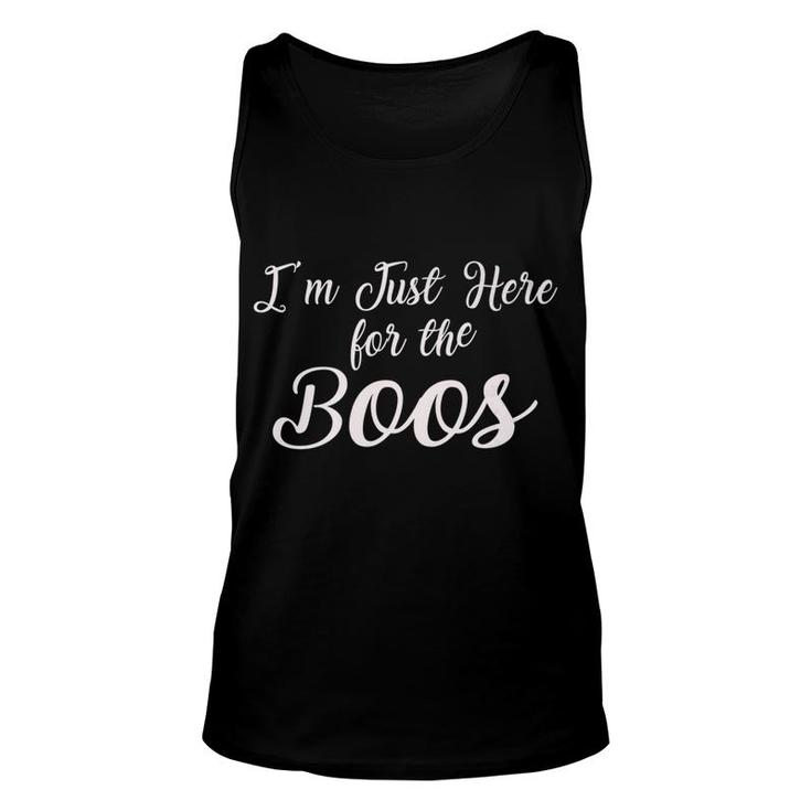 Im Just Here For The Boos Beer Boss Wine Halloween Unisex Tank Top