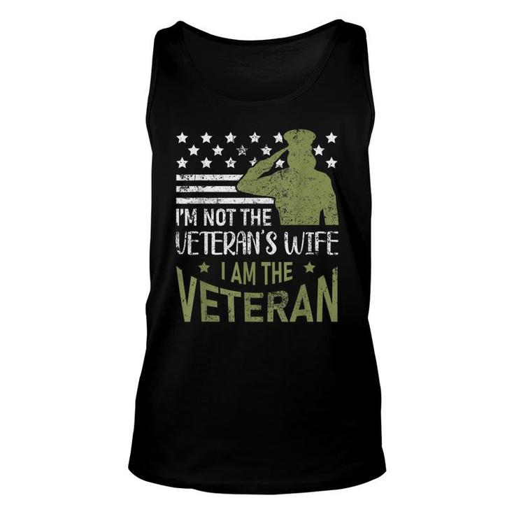 Im Not The Veterans Wife Im The Veteran Usa Military Woman  Unisex Tank Top