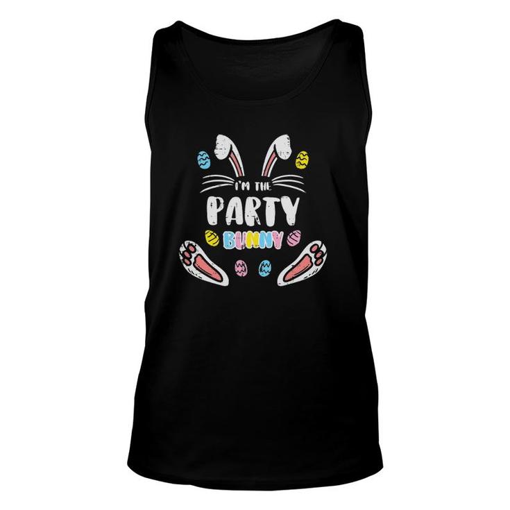 Im The Party Bunny Funny Easter Matching Men Women Unisex Tank Top