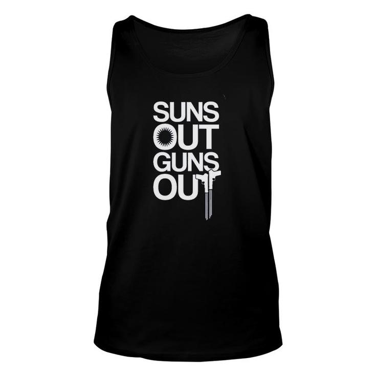 Impression Gift Suns Out Guns Out Letters Unisex Tank Top