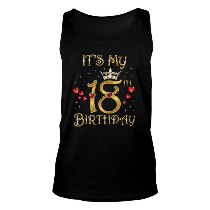 Its My 18Th Birthday 18 Years Old 18Th Birthday Queen  Unisex Tank Top