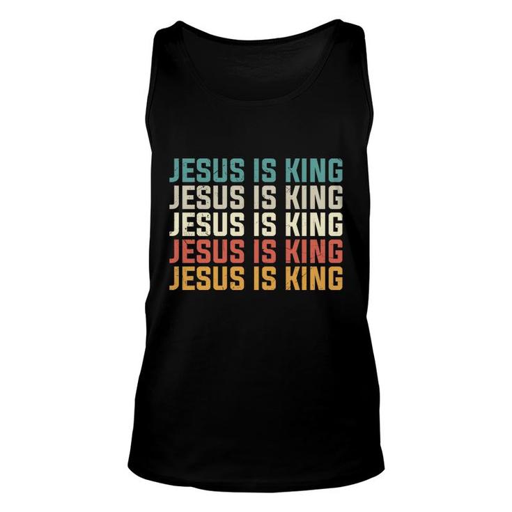 Jesus Is King Bible Verse Many Colors Graphic Christian Unisex Tank Top