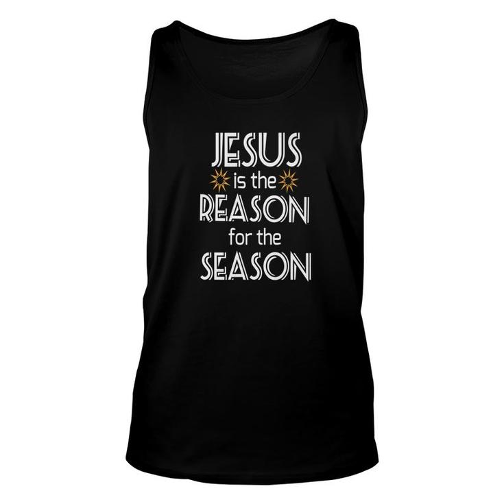 Jesus Is The Reason For The Season Christmas Stocking Unisex Tank Top
