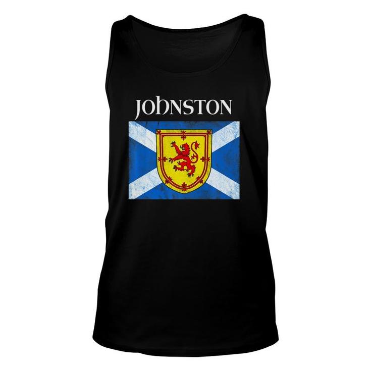 Johnston Clan  Scottish Name Scotland Flag  Unisex Tank Top