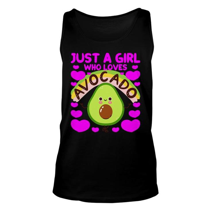 Just A Girl Who Loves Avocado Funny Unisex Tank Top