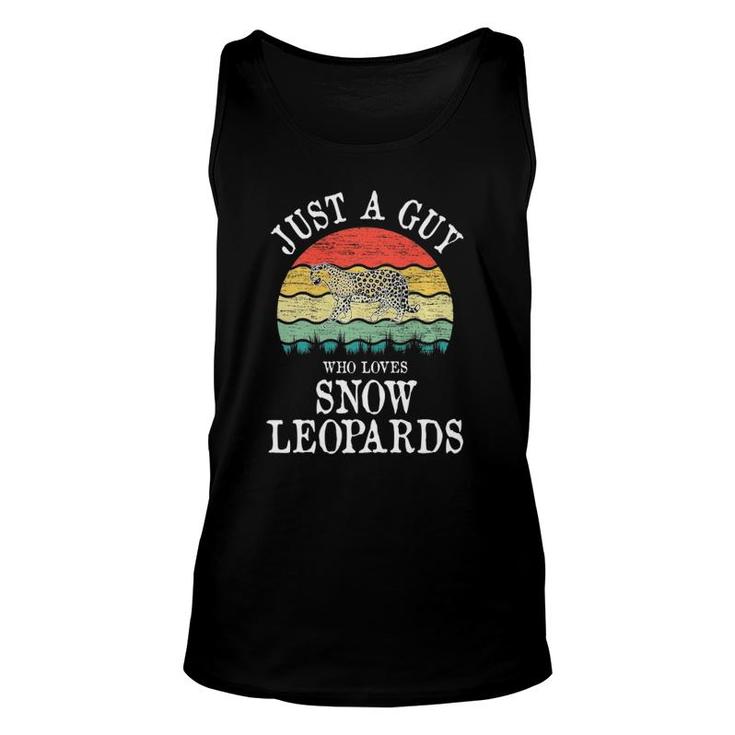 Just A Guy Who Loves Snow Leopards  Unisex Tank Top
