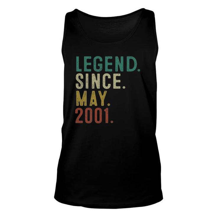Legend Since May 2001 20Th Birthday 20 Years Old Men Unisex Tank Top