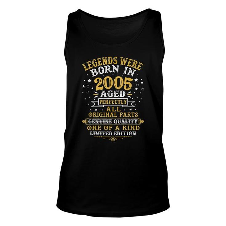 Legends Were Born In 2005 17 Years Old 17Th Birthday Gifts  Unisex Tank Top