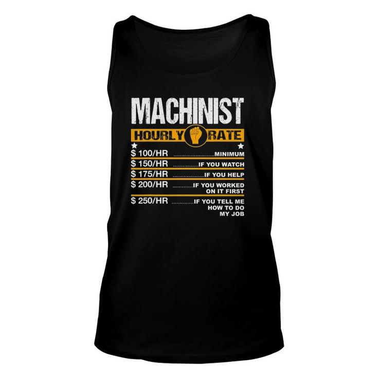 Mens Machinist Hourly Rate Engine Driver Cnc Labor Rates Tank Top