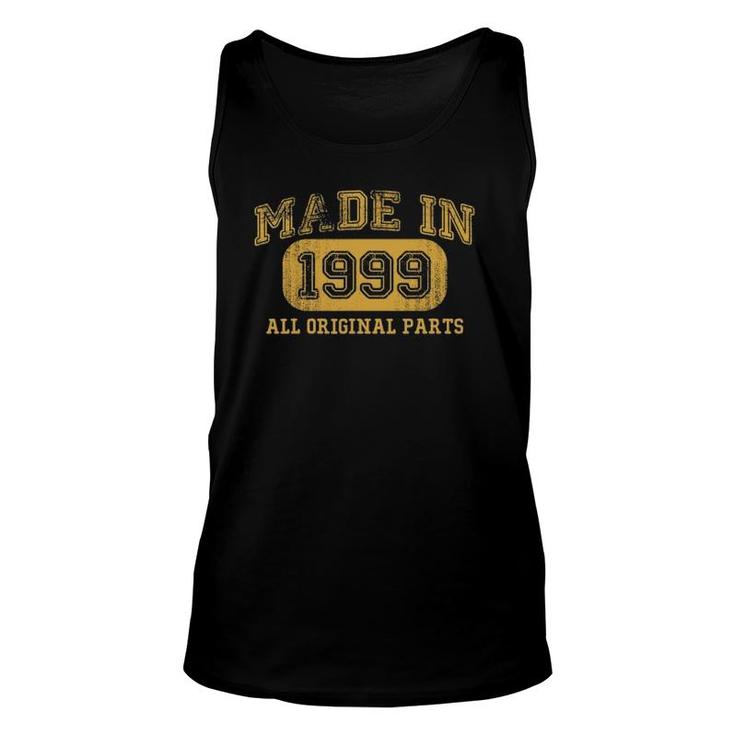 Made In 1999 Birthday Gifts 22 Years Old Birthday 22Nd Bday Unisex Tank Top