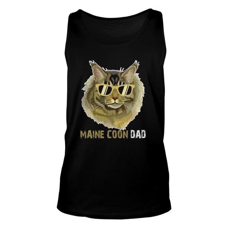 Maine Coon Dad  For Cat Lovers Fathers Day Unisex Tank Top
