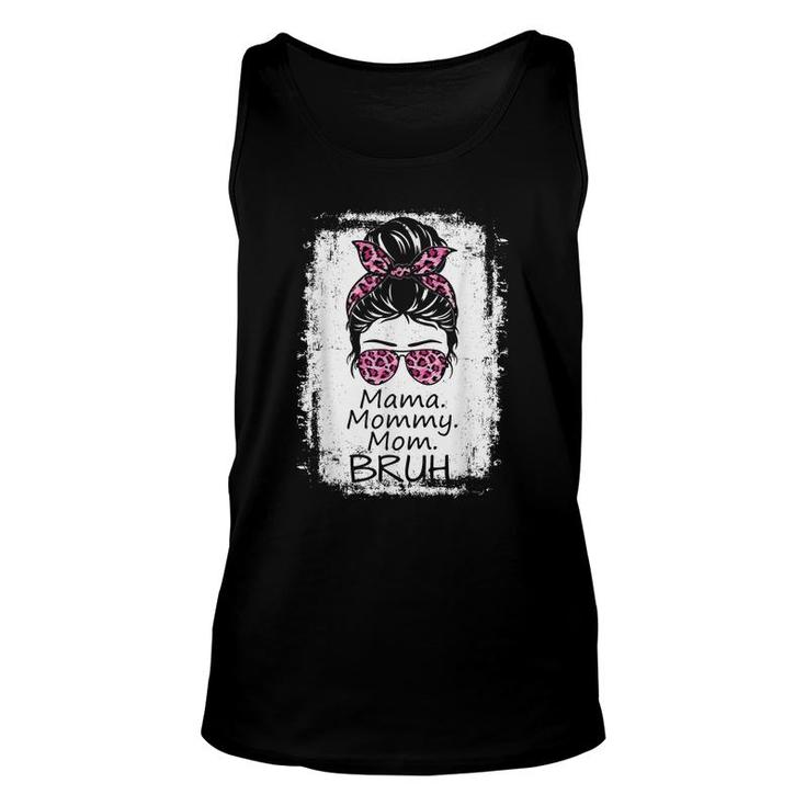 Mama Mommy Mom Bruh Mommy Funny Leopard Vintage  Unisex Tank Top