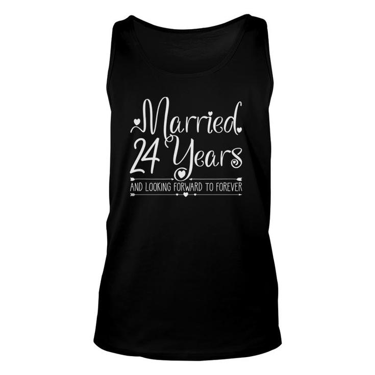 Married 24 Years Wedding Anniversary For Her & Couples Tank Top
