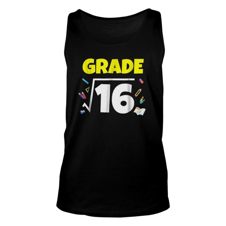 Math Square Root Fourth Grade 4 Back To School Unisex Tank Top