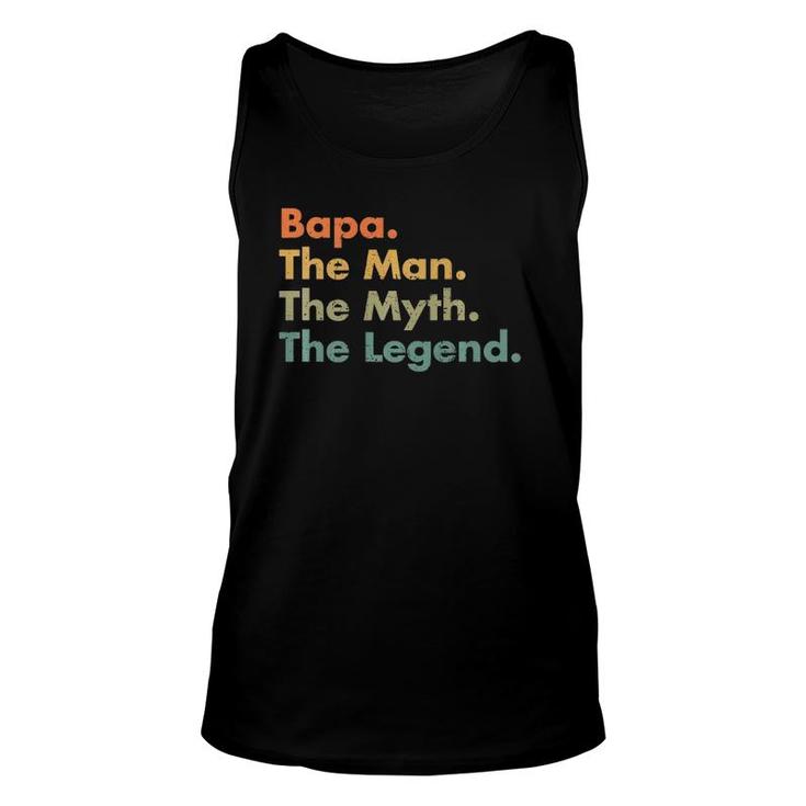 Mens Bapa The Man The Myth The Legend Father Dad Uncle Unisex Tank Top