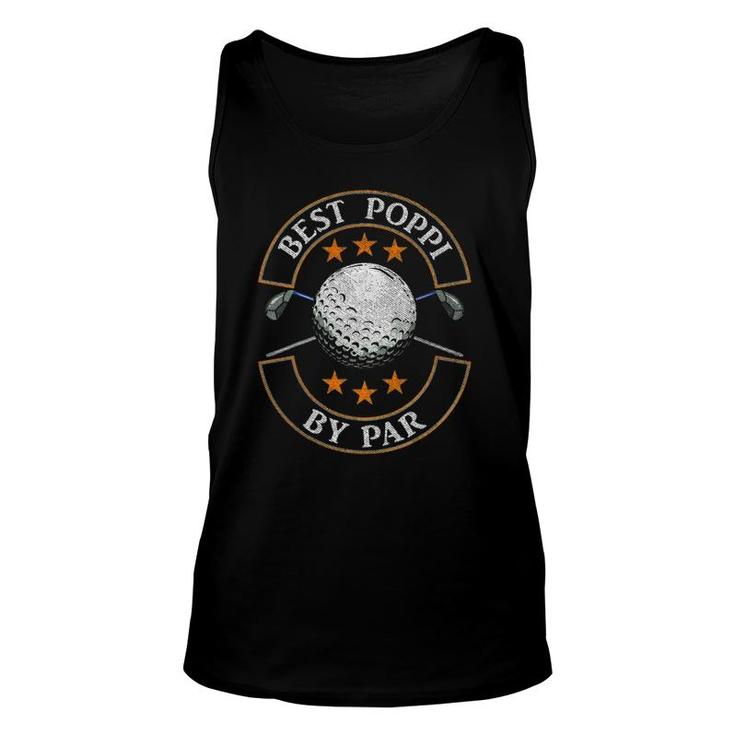 Mens Best Poppi By Par Golf Lover Sports Fathers Day Gifts Unisex Tank Top