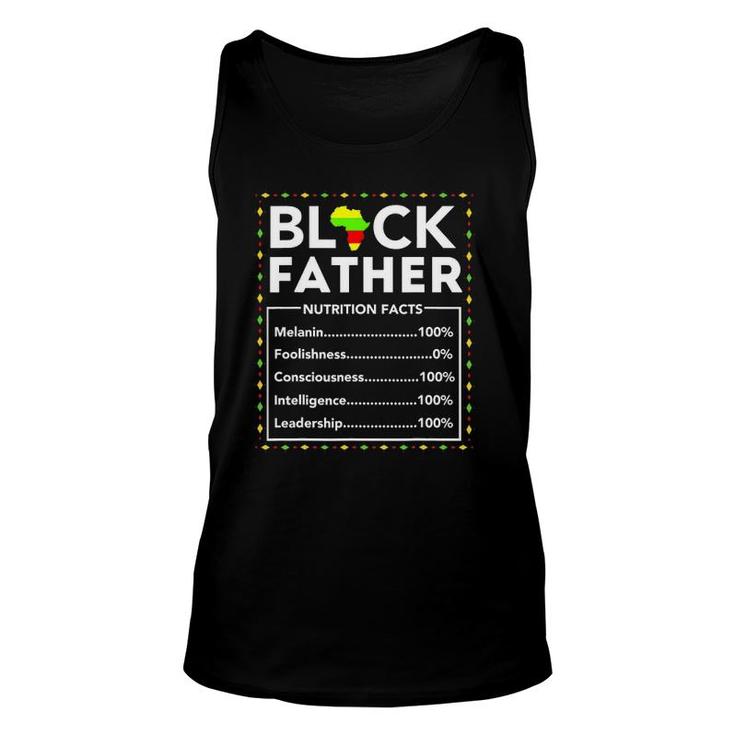 Mens Black Father Nutrition Facts King Best Dad Ever Unisex Tank Top