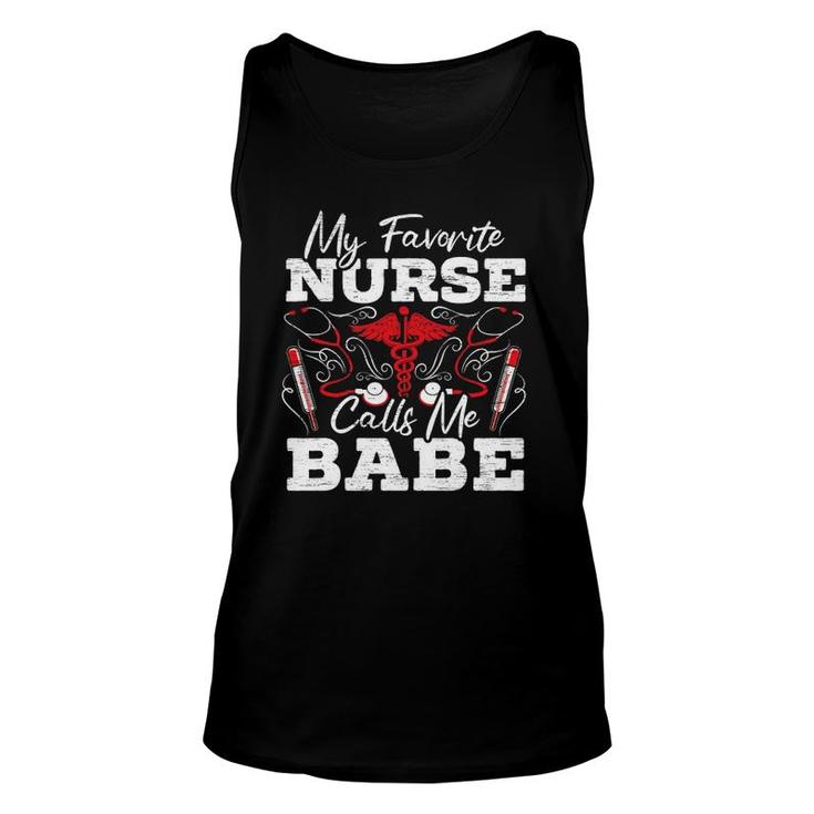 Mens My Favorite Nurse Calls Me Babe Nursing Unisex Tank Top