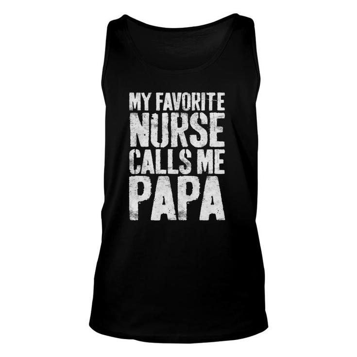 Mens My Favorite Nurse Calls Me Papa Fathers Day Unisex Tank Top