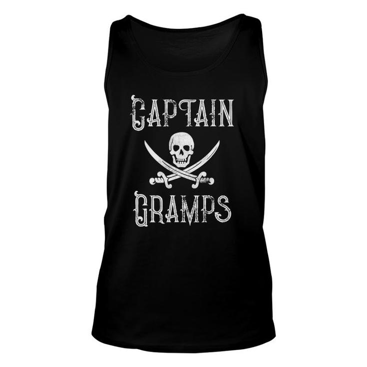 Mens Personalized Boating Pirate Gift Captain Gramps Unisex Tank Top