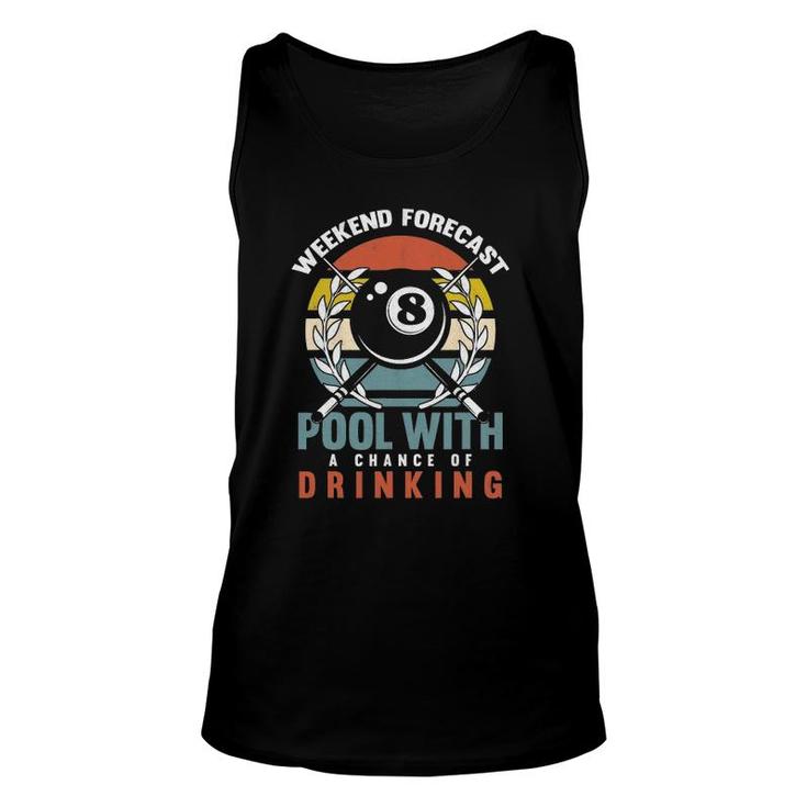 Mens Pool With A Change Of Drinking 8 Ball Billiards Player Unisex Tank Top