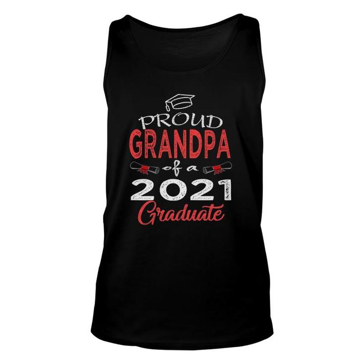 Mens Proud Grandpa Of A Class Of 2021 Graduate Senior 21 For Men Unisex Tank Top