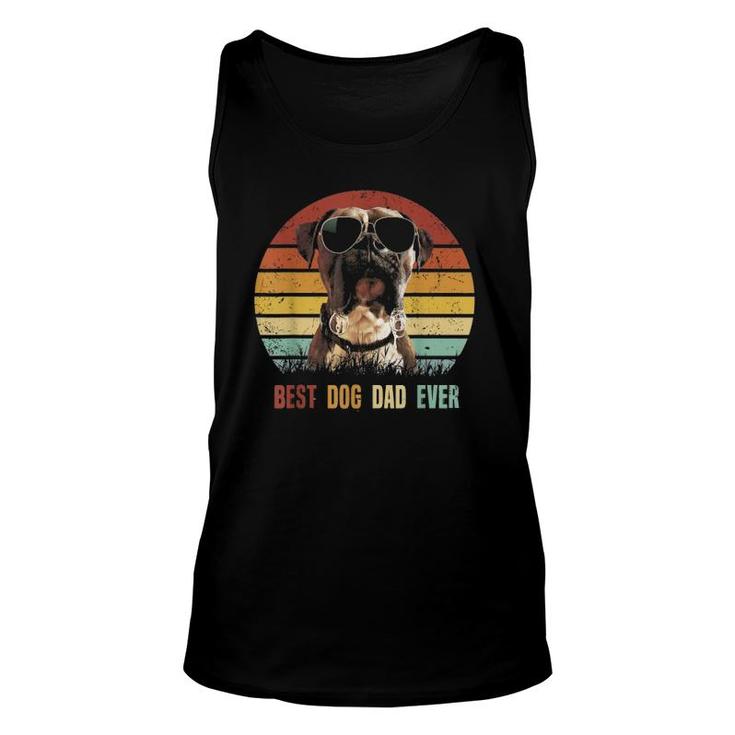 Mens Vintage Best Dog Dad Ever Boxer Dog Fathers Day Gifts Unisex Tank Top