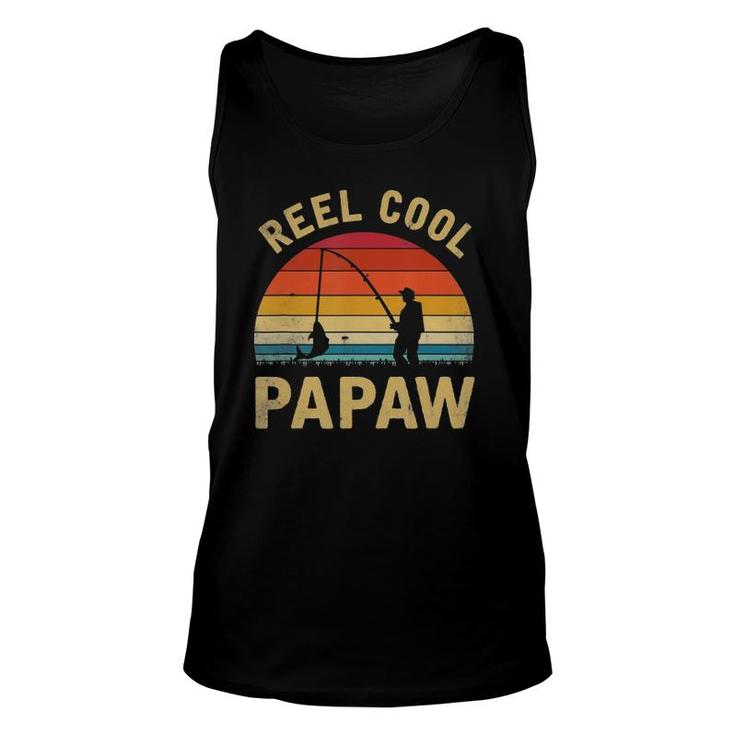 Mens Vintage Reel Cool Papaw Fish Fishing  Fathers Day Gift Unisex Tank Top