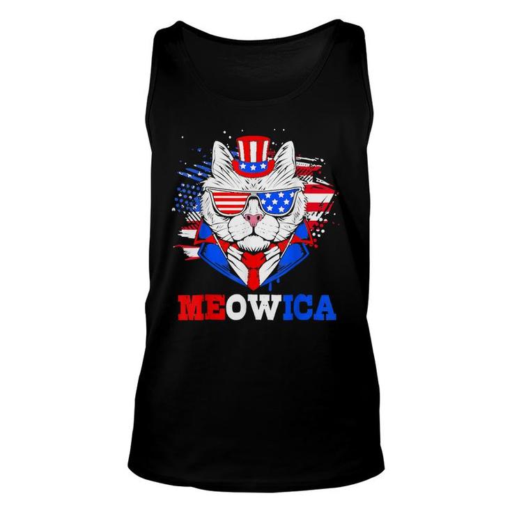 Meowica Patriotic Cat 4Th Of July Independent Day  Unisex Tank Top