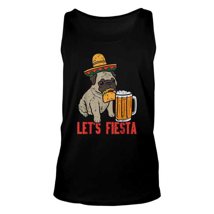 Mexican Pug Dog Taco Lets Fiesta Party Cinco De Mayo Kids  Unisex Tank Top