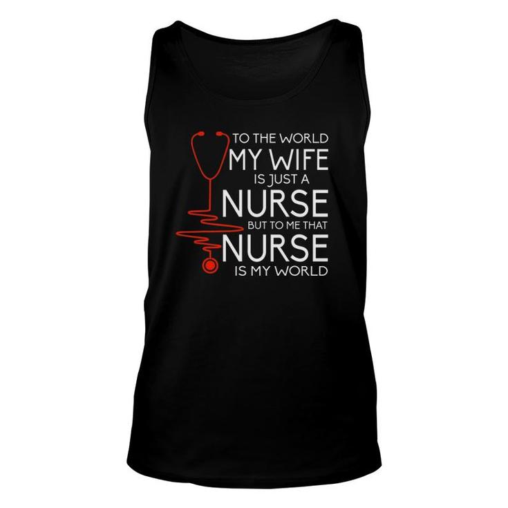 My Wife Is A Nurse Proud Nurses Husband Unisex Tank Top