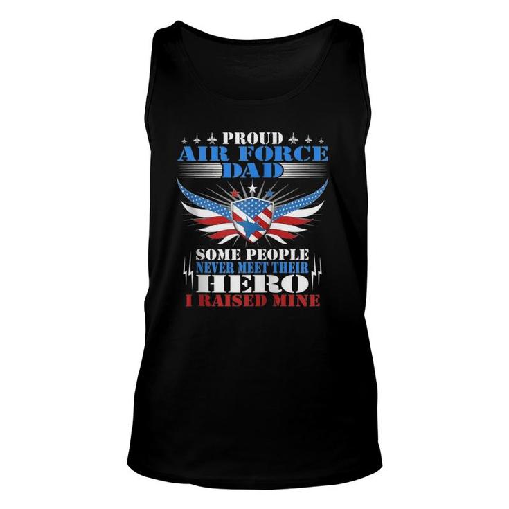 Never Meet Their Hero Proud Air Force Dad Military Father Zip Unisex Tank Top