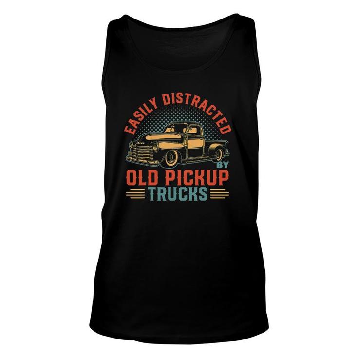 Old Pick Up Truck Easily Distracted By Trucks Unisex Tank Top